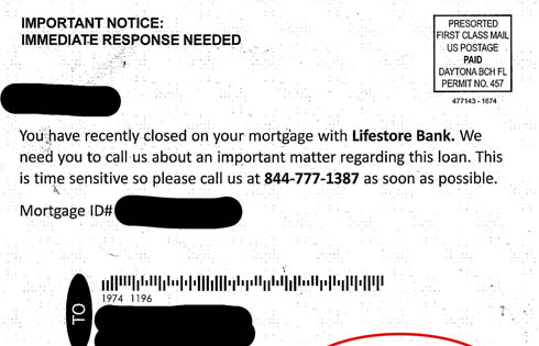 Be Informed: Misleading Mortgage Postcards